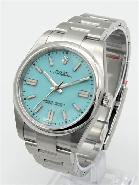 rolex blue mens watch|Rolex tiffany blue watch.